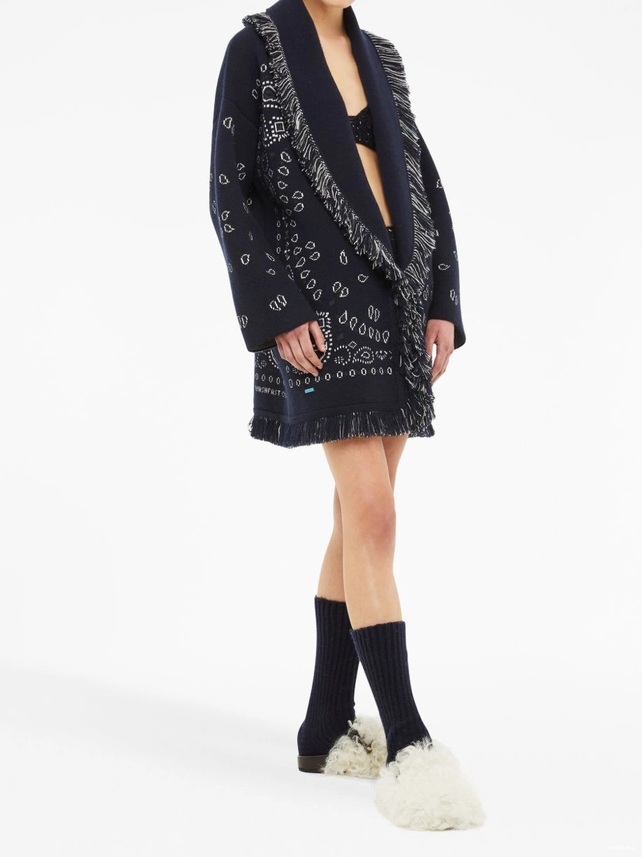 Cheap Women cardigan Bandana jacquard Alanui cashmere 0328